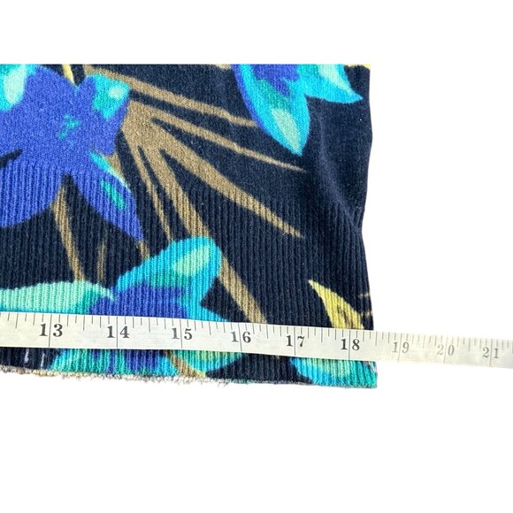 Merona Womens Blue Floral Cardigan Sweater XL - Picture 11 of 16